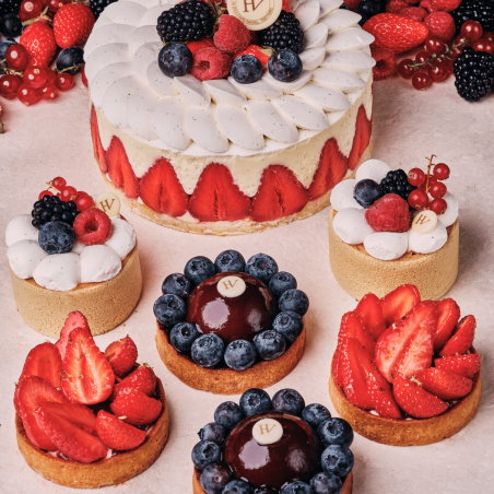 Part de Tarte Fraise Française - Pâtissier-Chocolatier Luxe - Paris