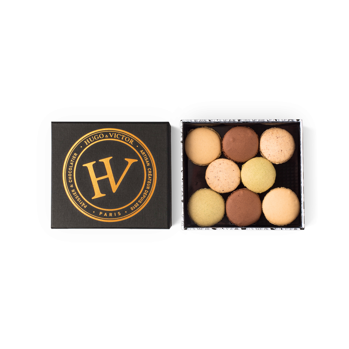 Macarons sans colorant | Coffret ganache 8 macarons